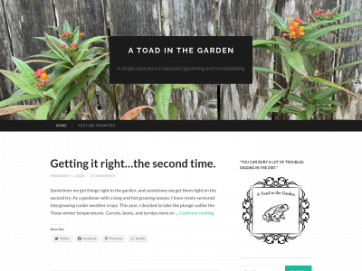 atoadinthegarden.com snapshot