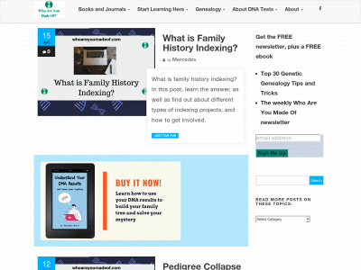 whoareyoumadeof.com snapshot