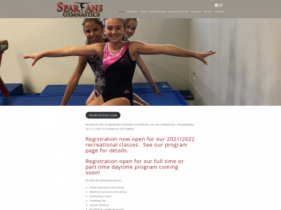 spartansgymnastics.com snapshot