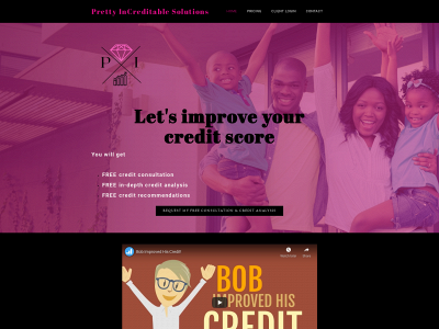 prettyincreditable.com snapshot
