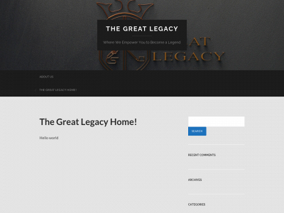 thegreatlegacy.com snapshot