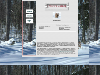frostyscorner.com snapshot