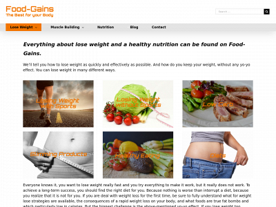 food-gains.de snapshot