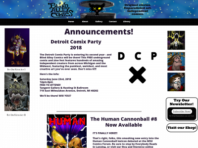 blindalleycomics.com snapshot