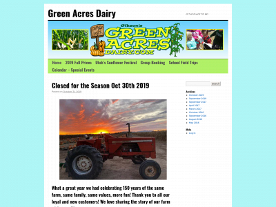 greenacresdairy.com snapshot