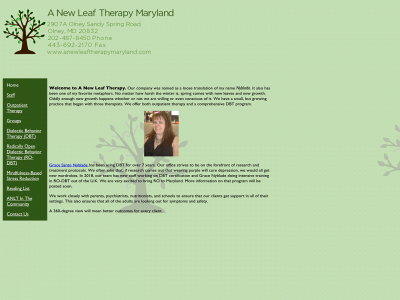 anewleaftherapymaryland.com snapshot