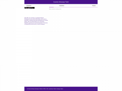 cosmicdinosaur.tech snapshot