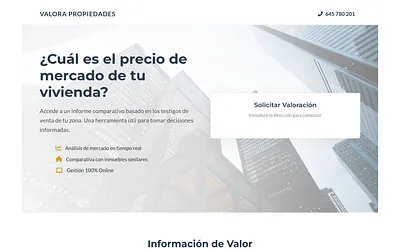 valorapropiedades.com snapshot