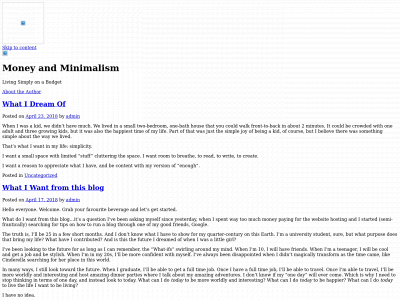 moneyandminimalism.com snapshot