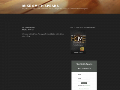 mikesmithspeaks.com snapshot