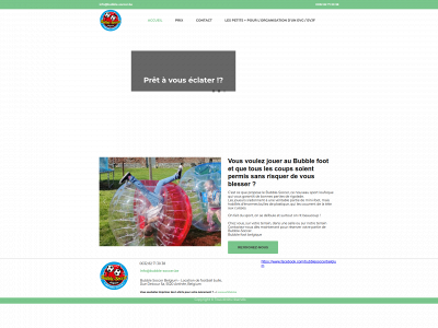 bubble-soccer.be snapshot