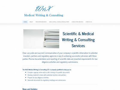 wrixwriting.com snapshot