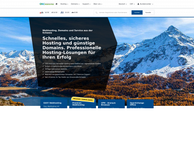orcwebhosting.com snapshot