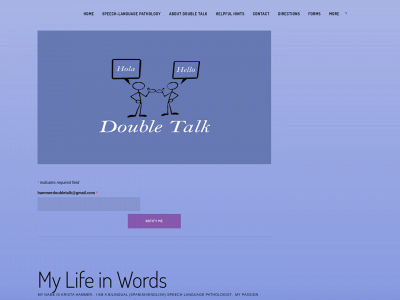 www.doubletalkspeechtherapy.com snapshot