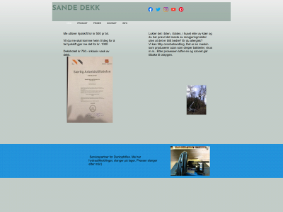 sandedekk.no snapshot