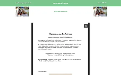 visesangerne.dk snapshot