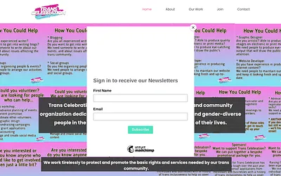 transcelebration.org snapshot