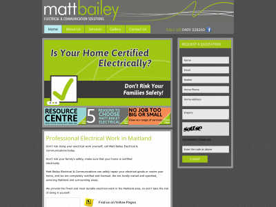 mattbaileyelectrical.com.au snapshot