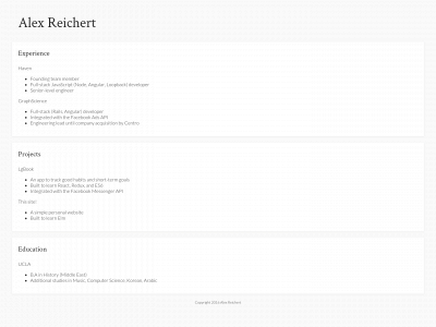 alexreichert.com snapshot