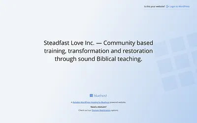 steadfastlove-inc.org snapshot