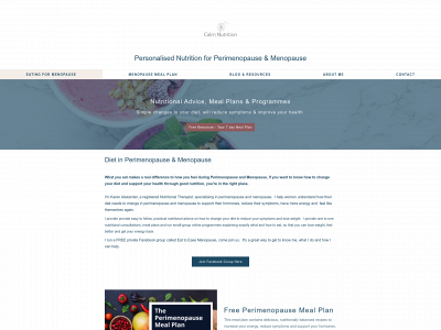 calmnutrition.co.uk snapshot