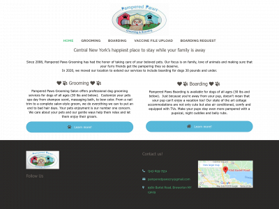 pamperedpawscny.com snapshot