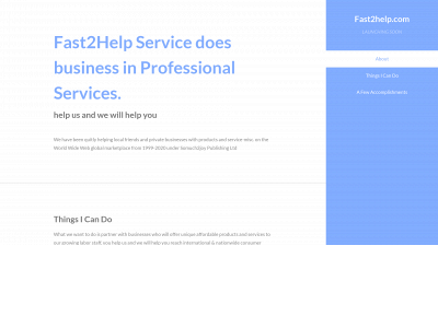 fast2help.com snapshot