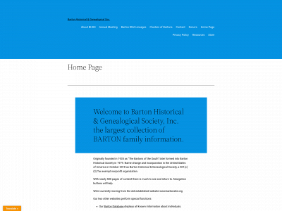newbartonsite.org snapshot
