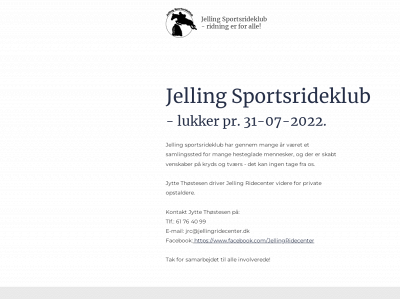 jellingsportsrideklub.dk snapshot