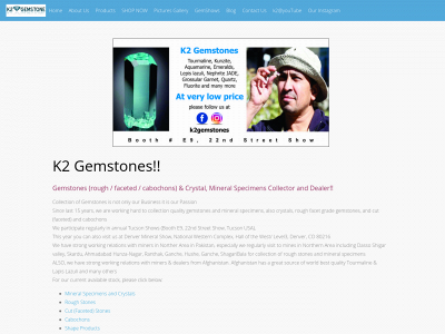 k2gemsandminerals.com snapshot