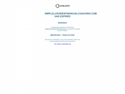 simpleluxuriesfinancialcoaching.com snapshot