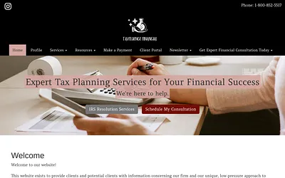 taxfluencefinancial.com snapshot