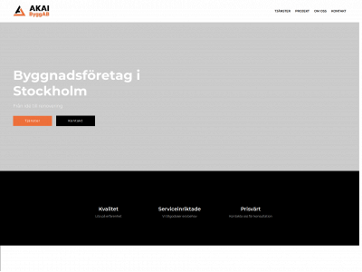 akaibygg.se snapshot