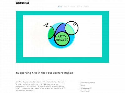 360artsmosaic.org snapshot