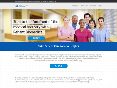 reliantbiomedical.com snapshot