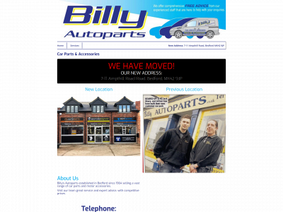 billyautoparts.co.uk snapshot