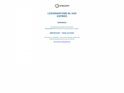 lesvanantonie.nl snapshot