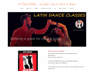 www.dancelatin.com.au snapshot
