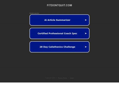 fitdontquit.com snapshot