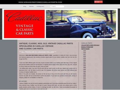nosandrestoredcadillacparts.com snapshot
