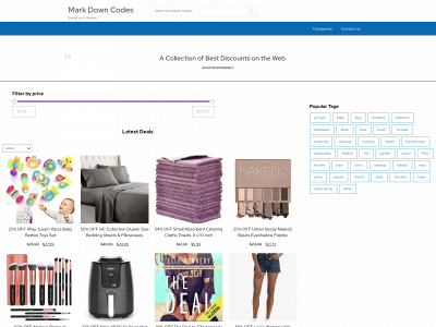 markdowncodes.com snapshot