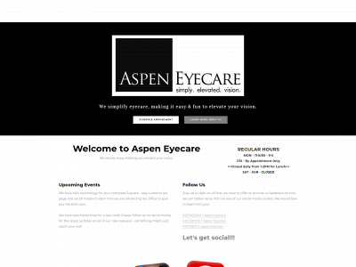 aspen-eyecare.com snapshot