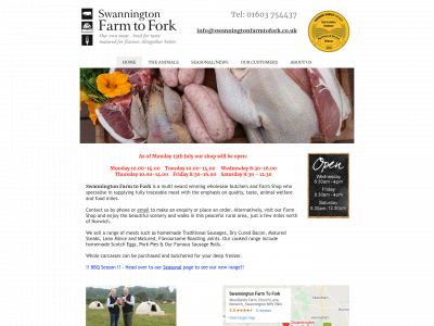 swanningtonfarmtofork.co.uk snapshot