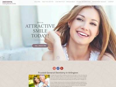 www.zadehdental.com snapshot