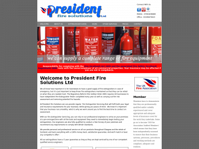 presidentfiresolutions.co.uk snapshot
