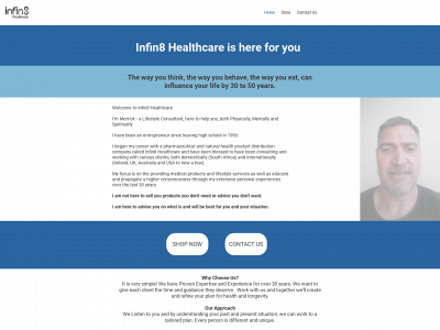 infin8healthcare.com snapshot