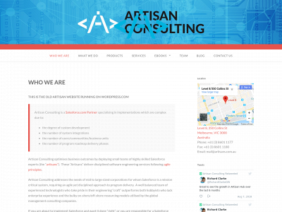 artisans.com.au snapshot
