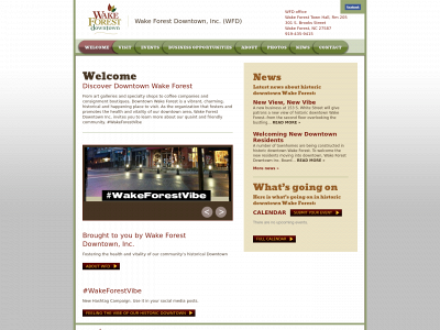 wakeforestdowntown.com snapshot