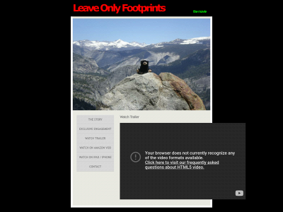 leaveonlyfootprintsthemovie.com snapshot