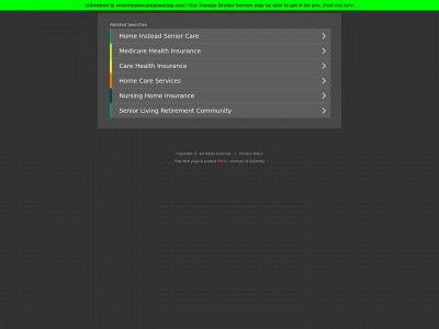 seniorhomecareplanning.com snapshot